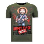 T-shirt Korte Mouw Local Fanatic Stoere Bloody Chucky Angry Print