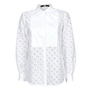 Overhemd Karl Lagerfeld KL MONOGRAM LACE BIB SHIRT