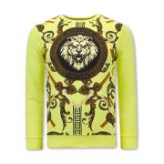 Sweater Tony Backer Print Gouden Leeuw
