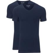 T-shirt Slater 2-pack Stretch V-hals T-shirt Navy