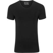 T-shirt Garage Stretch Basic Zwart Diepe O-Hals