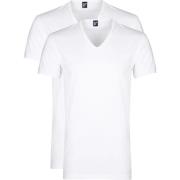 T-shirt Alan Red Dean V-Hals T-Shirt Wit (2Pack)