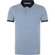 T-shirt Suitable Oxford Polo Blauw