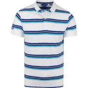 T-shirt Superdry Classic Polo Strepen Wit