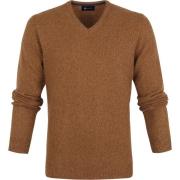 Sweater Suitable Lamswol Trui V-Hals Camel