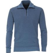 Sweater Casa Moda Halfzip Trui Blauw