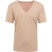 T-shirt Mey Dry Cotton V-hals T-shirt Beige