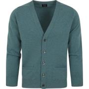 Sweater William Lockie Lamswol Vest Blauw