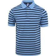 T-shirt Sun68 Poloshirt Strepen Lichtblauw