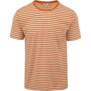 T-shirt Armor Lux T-Shirt Linnen Strepen Oranje