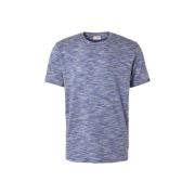 T-shirt No Excess T-Shirt Melange Blauw