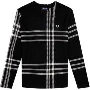 Sweater Fred Perry Maglione Fred Perry Tartan Nero