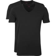 T-shirt Levis T-Shirt V-Hals Zwart 2-Pack