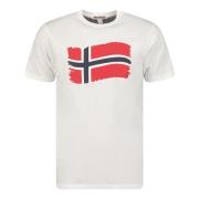 T-shirt Korte Mouw Geographical Norway SX1078HGN-WHITE