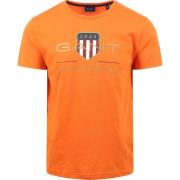 T-shirt Gant T-shirt Shield Logo Oranje