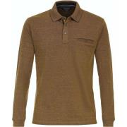 T-shirt Casa Moda Polo Long Sleeves Geel