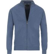 Sweater Casa Moda Vest Zip Petrol Blauw