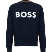 Sweater BOSS Trui Logo Navy