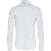 Overhemd Lange Mouw Desoto Overhemd Kent Grafische Print Wit