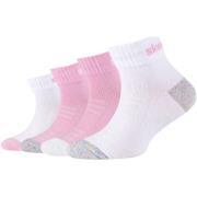 Sportsokken Skechers 4PPK Girls Mesh Ventilation Quarter Socks