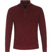 Sweater Casa Moda Half Zip Trui Rood