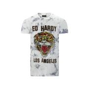 T-shirt Korte Mouw Ed Hardy Los tigre t-shirt white