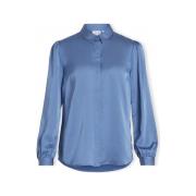 Blouse Vila Noos Shirt Ellette Satin - Coronet Blue