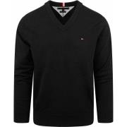 Sweater Tommy Hilfiger Pullover V-Hals Zwart