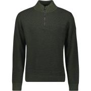 Sweater No Excess Half Zipper Donkergroen