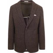 Blazer Suitable Colbert Fame Pied de Poule Bruin