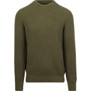 Sweater Marc O'Polo Pullover Wol Blend Groen
