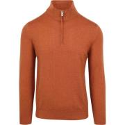 Sweater R2 Amsterdam R2 Half Zip Trui Merino Wol Brique