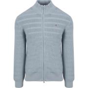 Sweater Gant Vest Structuur Lichtblauw