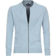 Sweater Casa Moda Vest Zip Lichtblauw