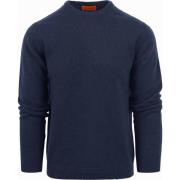 Sweater Suitable Lamswol Trui Ronde Hals Navy