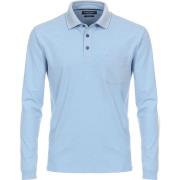 T-shirt Casa Moda Long Sleeve Polo Lichtblauw
