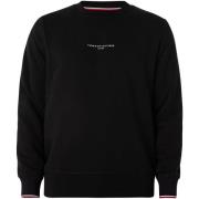 Sweater Tommy Hilfiger Crew sweatshirt met logo-tip