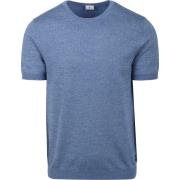 T-shirt Blue Industry Knitted T-Shirt Melange Blauw