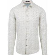 Overhemd Lange Mouw No Excess Overhemd Linnen Off-white Print