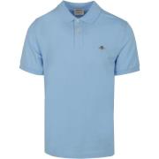 T-shirt Gant Shield Piqué Poloshirt Lichtblauw