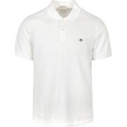 T-shirt Gant Shield Piqué Poloshirt Wit