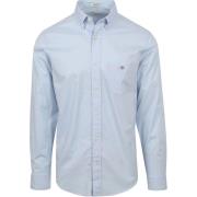 Overhemd Lange Mouw Gant Casual Overhemd Poplin Lichtblauw