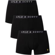 Boxers Lyle &amp; Scott Set van 3 bruine piqué trunks