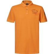 T-shirt Petrol Industries Poloshirt Meander Oranje