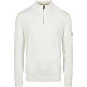 Sweater Suitable Race Half Zip Trui Ecru