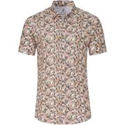 Overhemd Lange Mouw Desoto Short Sleeve Jersey Overhemd Print Beige