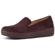 Mocassins FitFlop AUDREY FAUX PONY SMOKING SLIPPERS BERRY