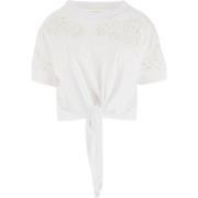 T-shirt Korte Mouw Guess Ss Cn Ajour Lace Tee