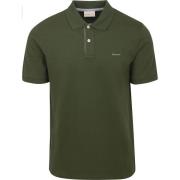 T-shirt Gant Contrast Piqué Poloshirt Donkergroen