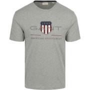 T-shirt Gant T-shirt Logo Grijs